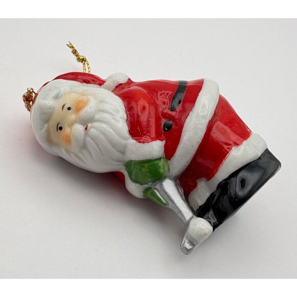 Santa Claus Golfing Christmas Tree Ornament Vintage Sports - Picture 6 of 8